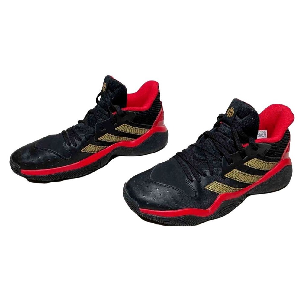 Adidas Harden Stepbackโ Basketball Shoes 9.5 US Men's Black/Red/Gold